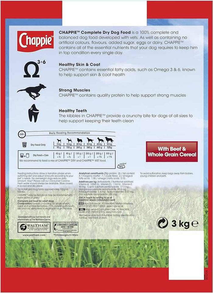 Chappie Beef Whole Grain Cereal Dry Dog Food