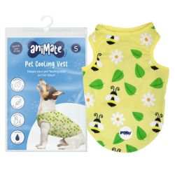 Animate Pet Cooling Vest in bee design for dogs, helps prevent overheating, lightweight, activated by water.