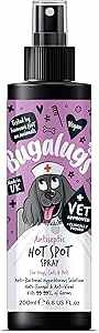 Bugalugs Antiseptic Hot Spot Spray for pets, 250ml bottle with vet-approved formula for infections.