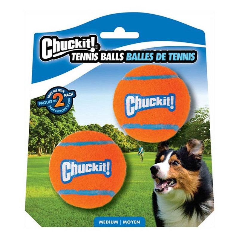 Chuckit Tennis Ball Medium (Twin Pack) - Unleash the Fun! - No Squeak