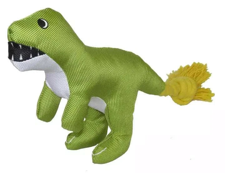 Good Boy Wild Tugs Dinosaur Dog Toy, durable green interactive tug toy for dogs.