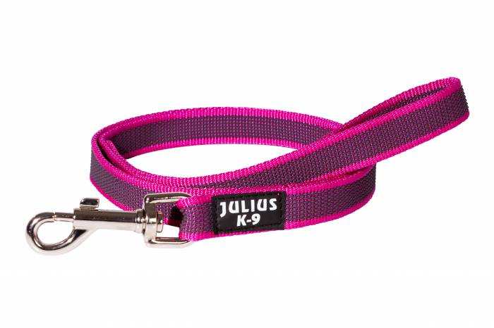 Julius K9 Colour & Gray® Super Grip Dog Lead with carabiner, durable and weather-resistant.