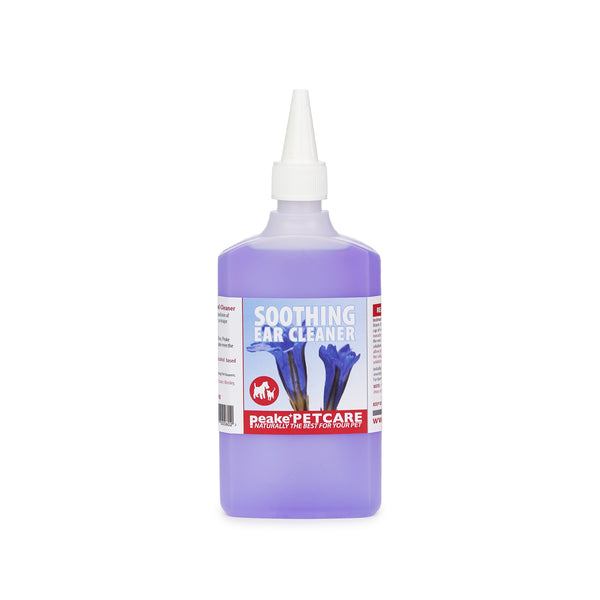 Soothing Ear Cleaner 50ml Dispensing Bottle by Peake Pet Care.