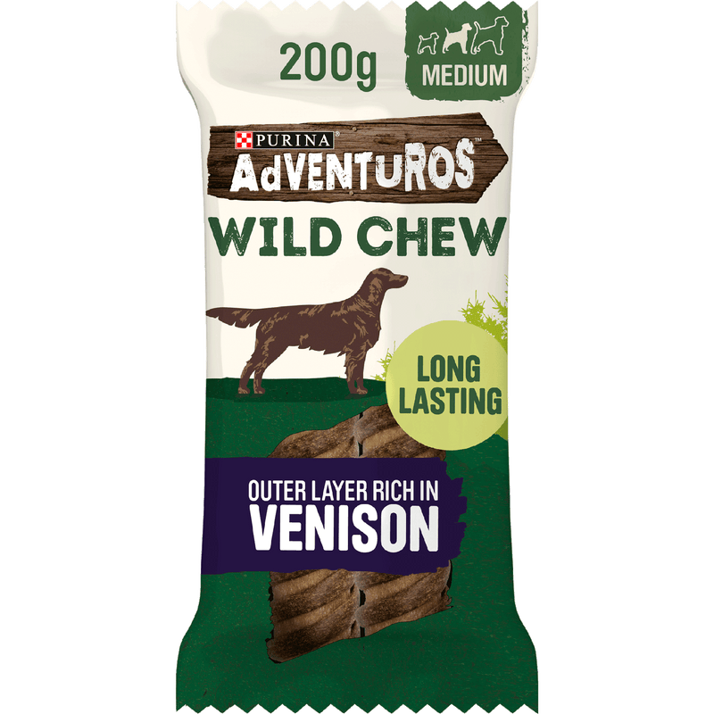 Adventuros Wild Chew Large Venison Dog Treats packet