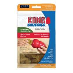 KONG Bacon & Cheese Snacks for Classic Toys packaging, all-natural dog treats.