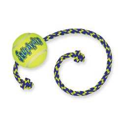 KONG AirDog Squeakair Ball With Rope Medium