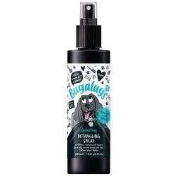 Bugalugs Hydrating Detangling Spray bottle with playful design, ideal for nourishing and detangling pet coats.