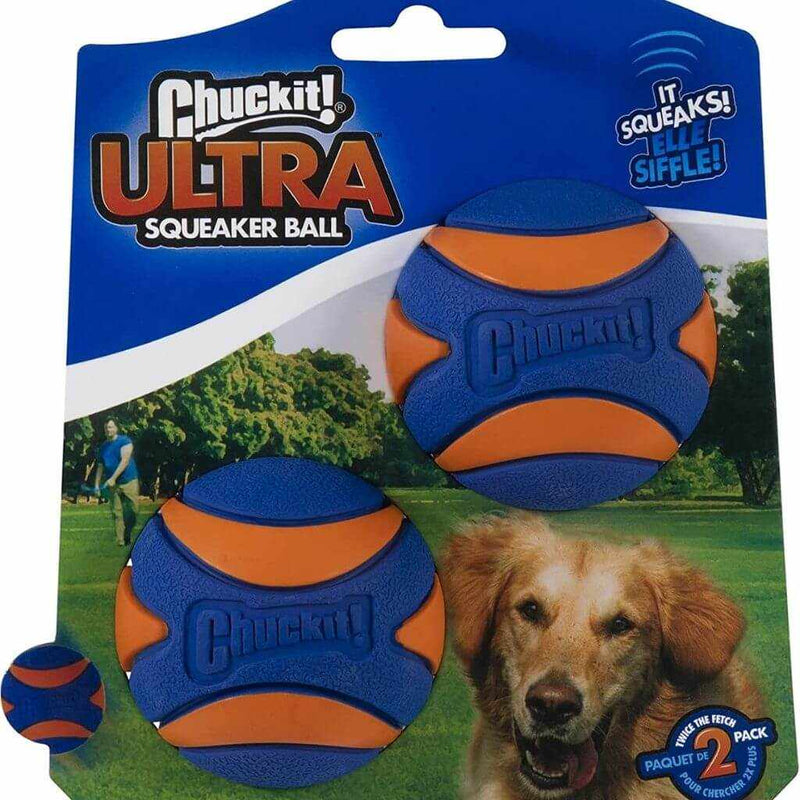 Chuckit! Ultra Squeak Medium Dog Balls (Twin Pack) - Unleash the Fun!