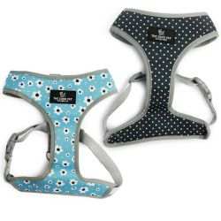 Ancol Soho Pet Collection reversible harness, Daisy/Polka Dot pattern, stylish and comfortable pet accessory.