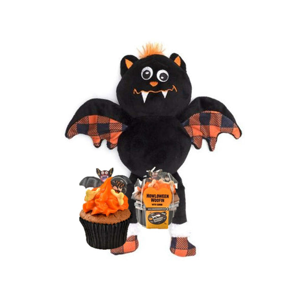 The Happy Pet Dracula Bat Dog Toy with a Halloween Woofin