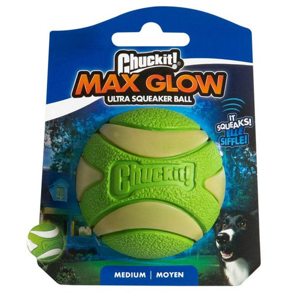 Chuckit Max Glow Ultra Medium Squeaker Ball  - Unleash the Fun!