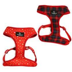 Ancol Soho Pet Collection Reversible Harness Tartan/Star design for pets.